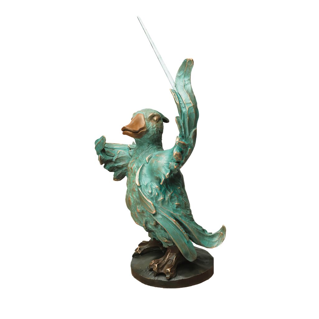  Kapellmeister Gartenskulptur Aus Bronze - Gans - Dirigent