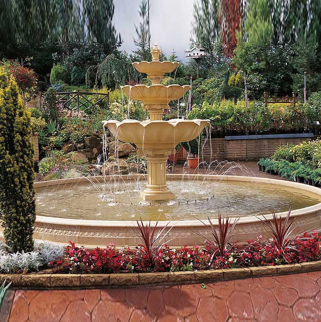  Kaskadenbrunnen Groß Sandstein - Cascato Amora
