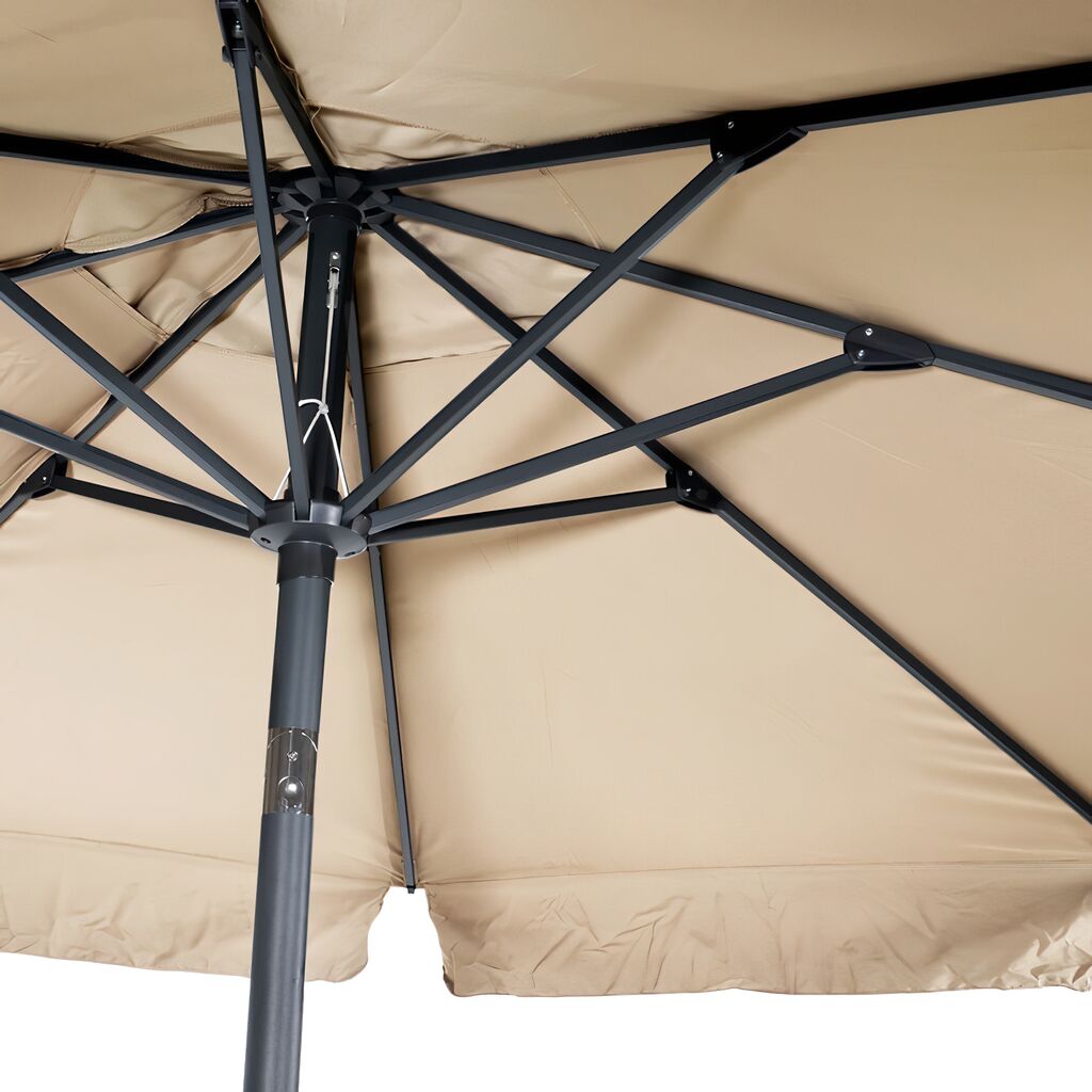  Kippbarer Sonnenschirm Mit Volant - 300cm - Sonnenschirm Hanula