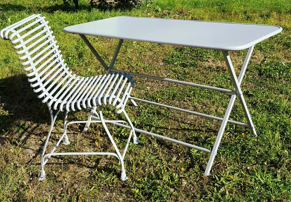  Klappbarer Gartentisch Wetterfest Aus Gusseisen - Youna
