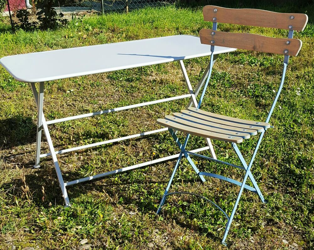  Klappbarer Gartentisch Wetterfest Aus Gusseisen - Youna