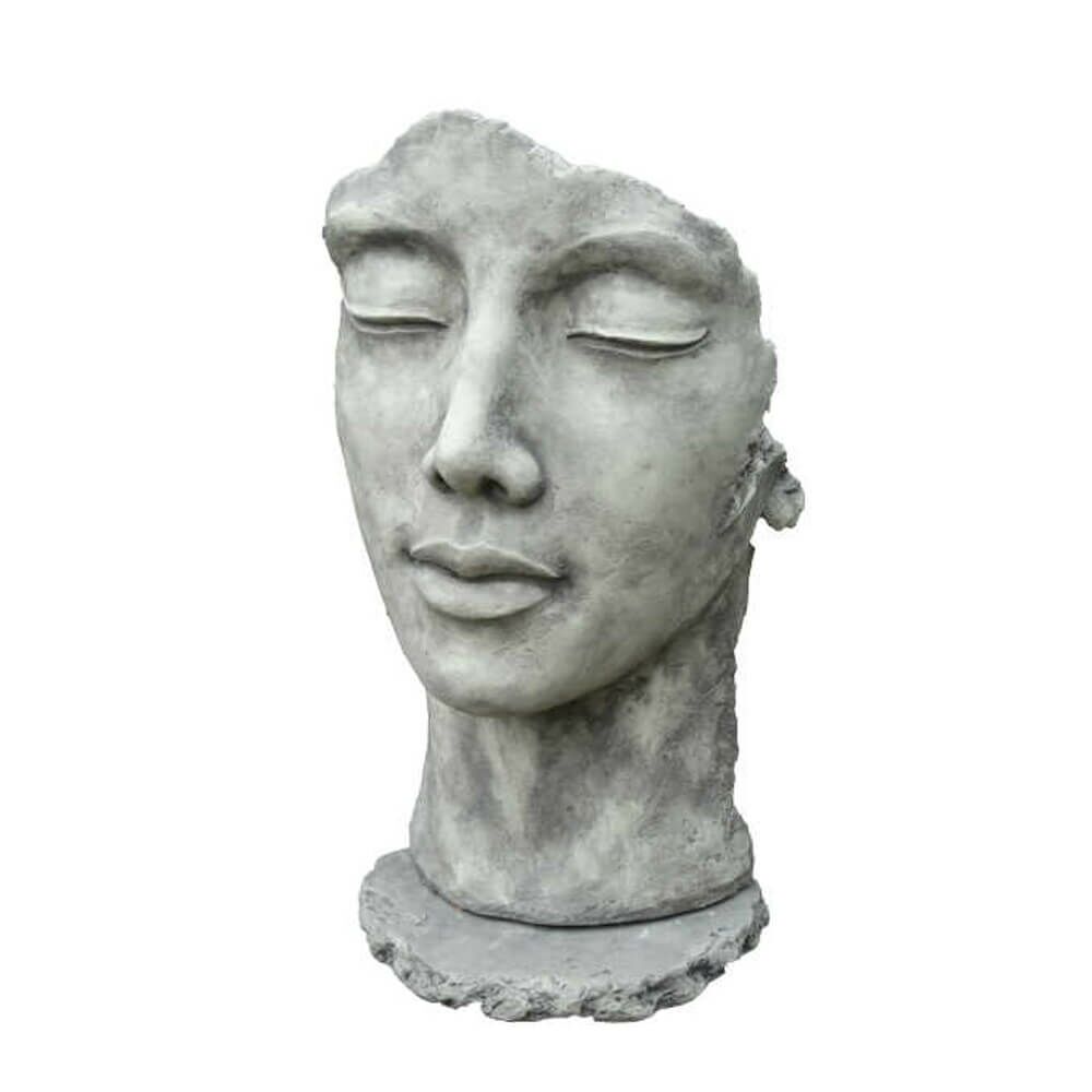  Klassische Gartenplastik - Büste Aus Stein - Frau - Sculptura Feminam