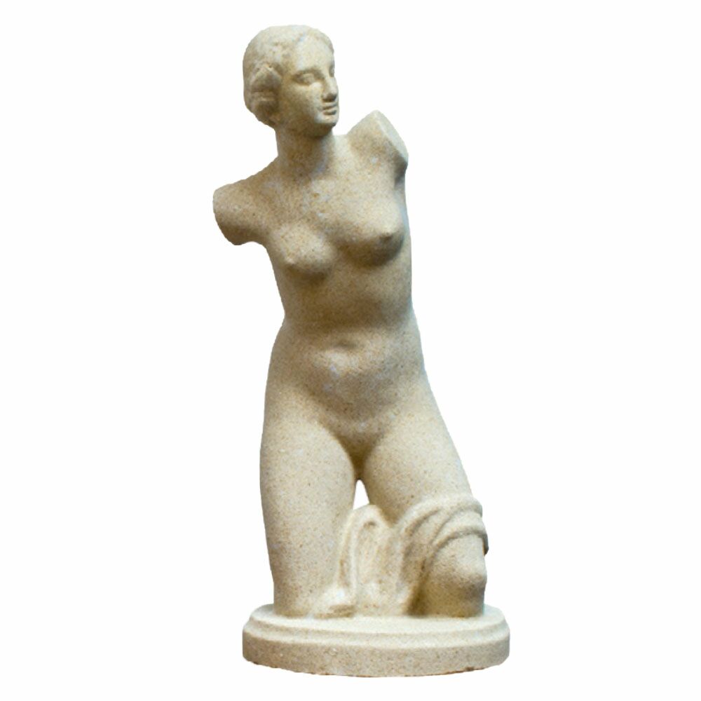  Klassischer Akt-Frauentorso Gartenstatue Auf Sockel Aus Steinguss - Tefiti