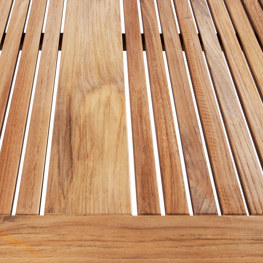  Klassischer Edelstahl Esstisch Für Den Garten Mit Teakholzplatte - Maromi