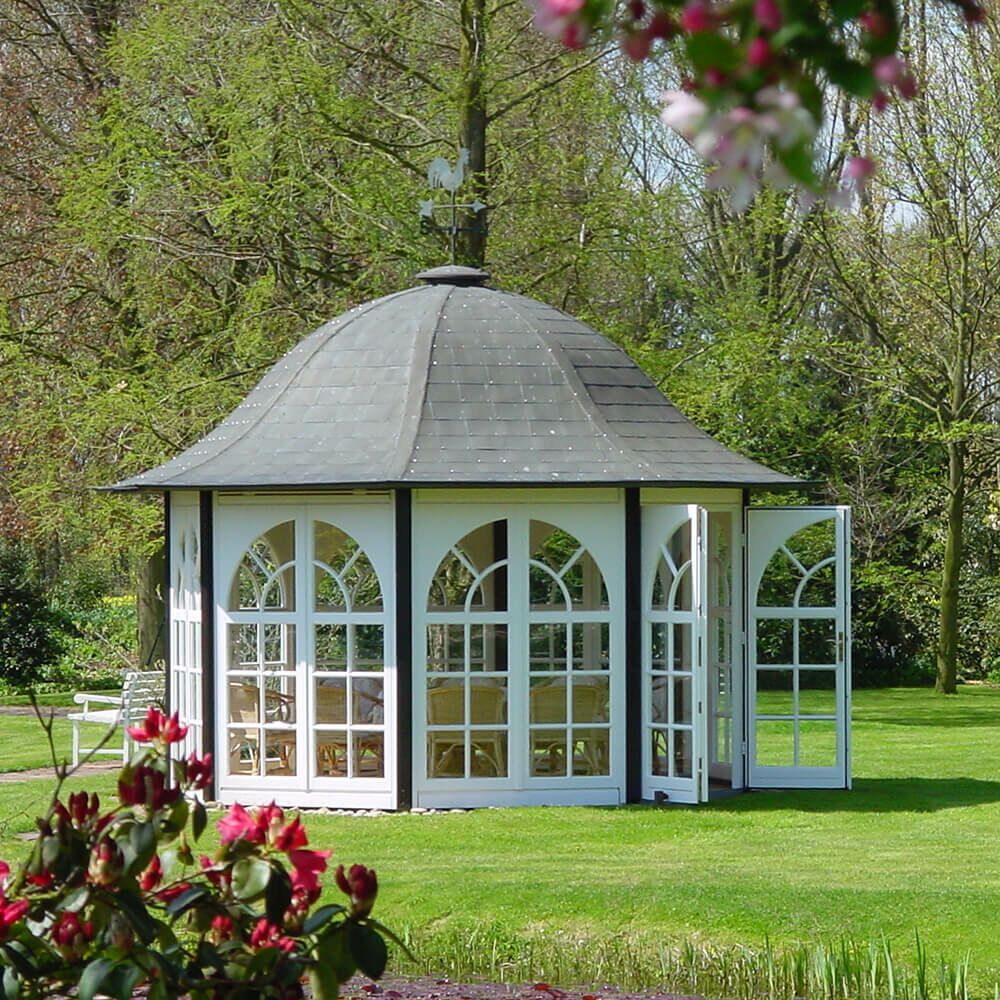 Klassischer Gartenpavillon Aus Holz Mit Abgerundetem Dach - Classic
