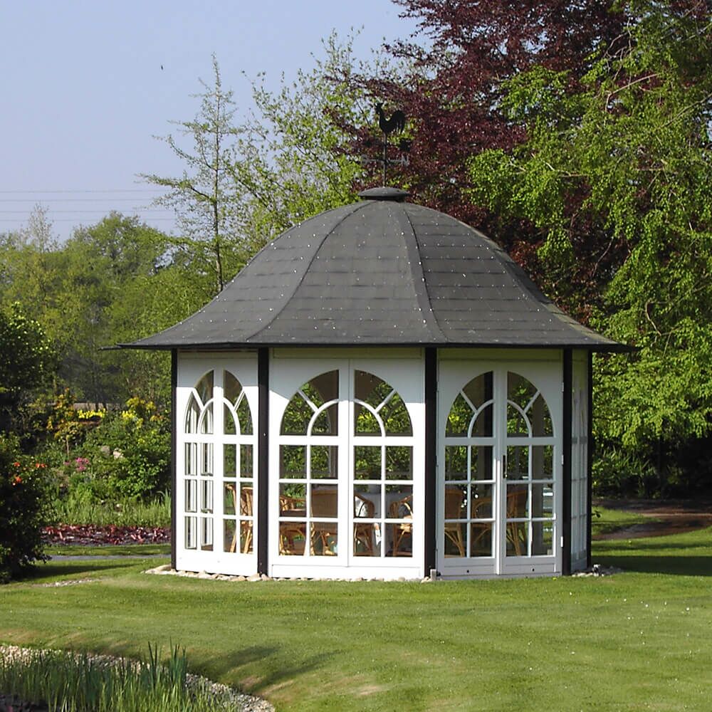  Klassischer Gartenpavillon Aus Holz Mit Abgerundetem Dach - Classic