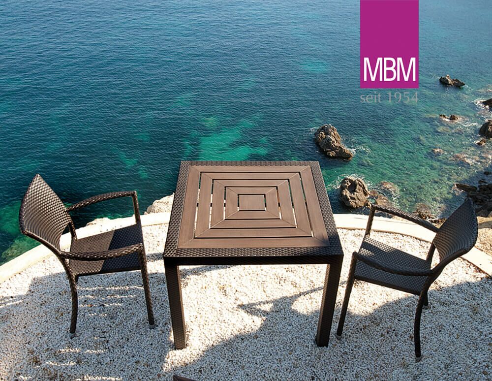  Klassischer Moccafarbener Gartensessel Von MBM - Sessel Bellini Prinz