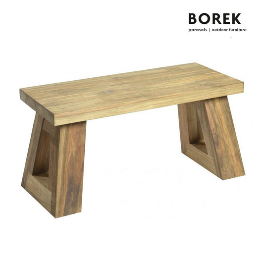  Kleine Borek Holzbank 90cm - Recyceltes Teakholz - Bank Parga