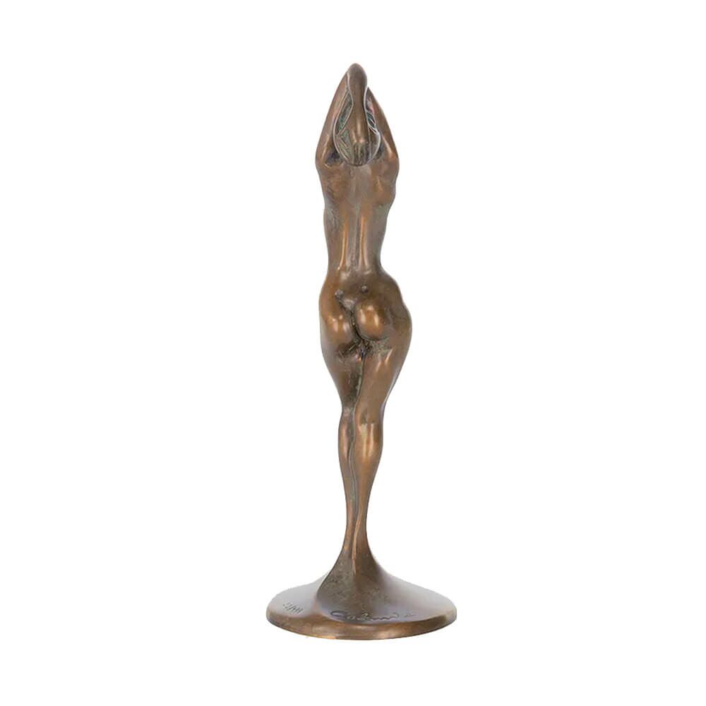  Kleine Bronzefrau Aktskulptur Vom Künstler - Weiblicher Akt
