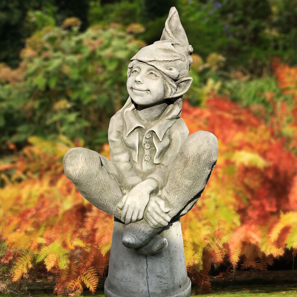  Kleine Gartenelfe Susan - Steinguss Winterfest