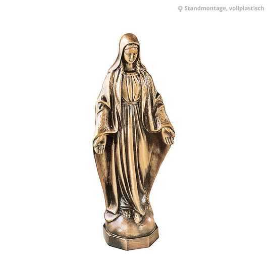  Kleine Madonnenstatue Aus Messing Für Den Garten - Maria Benedicta