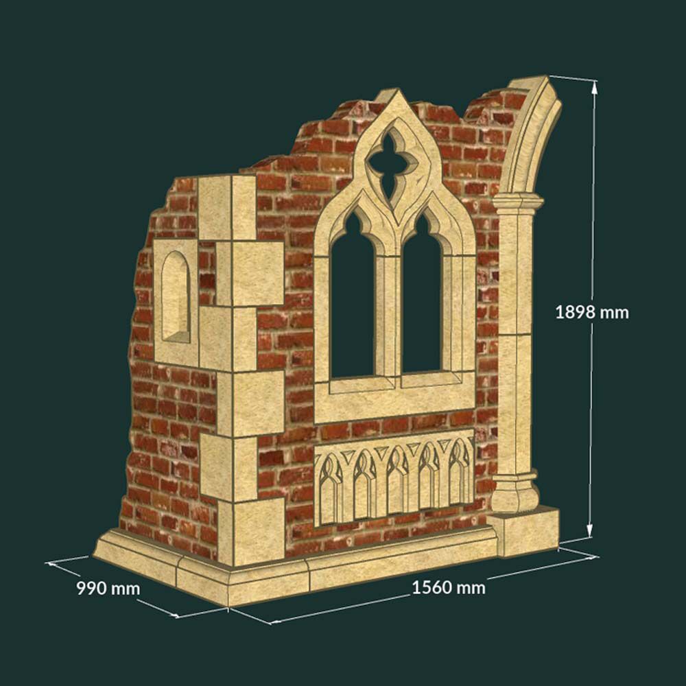  Kleine Mauerruine Für Den Garten Mit Antiken Fenstern - Colchester Ruin