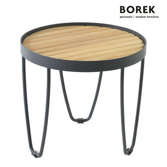  Kleiner Beistelltisch Für Den Garten - Borek - Edelstahl & Holz - Rund - Pesaro Beistelltisch
