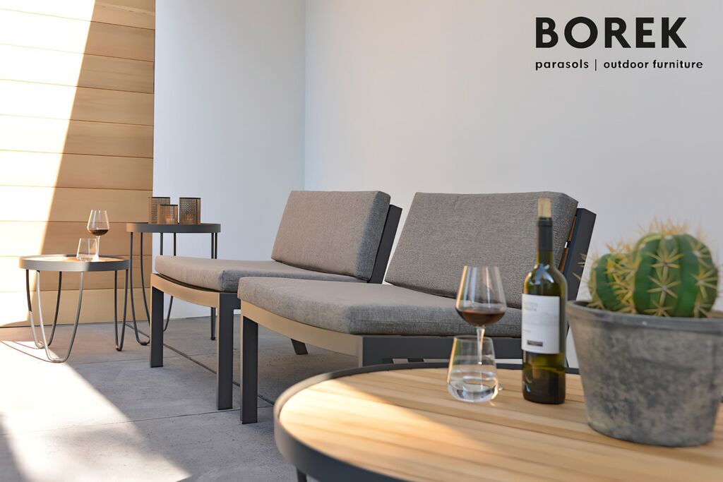  Kleiner Beistelltisch Für Den Garten - Borek - Edelstahl & Holz - Rund - Pesaro Beistelltisch