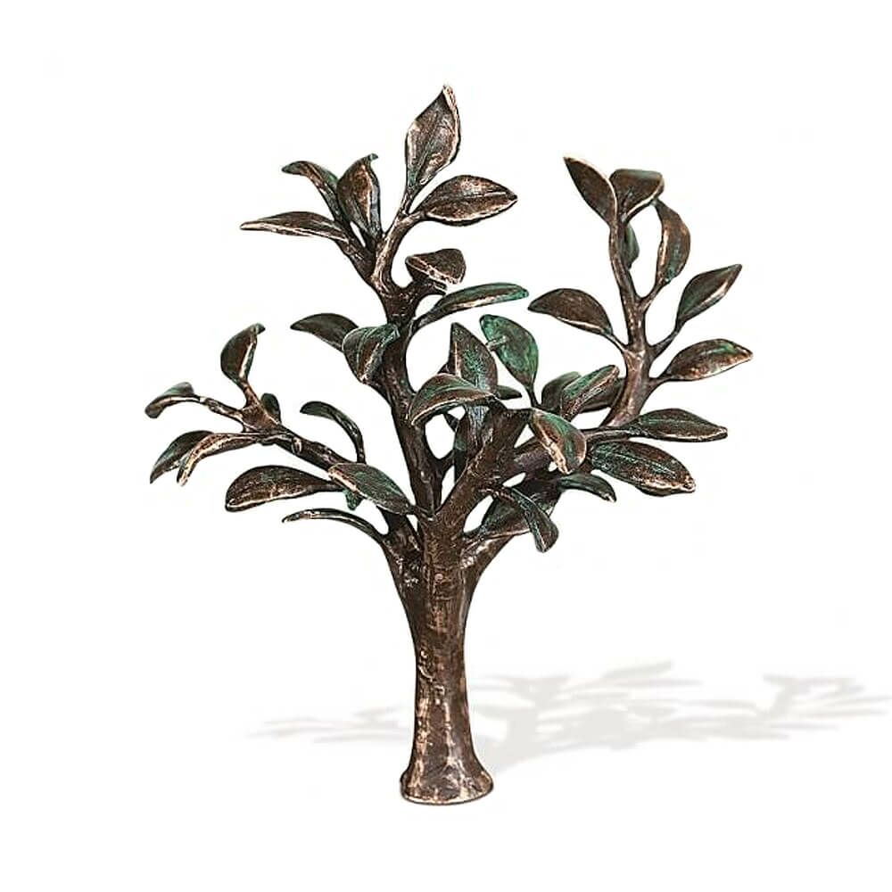 Kleiner Bronzedeko Baum - Wetterfest - Baum Cane