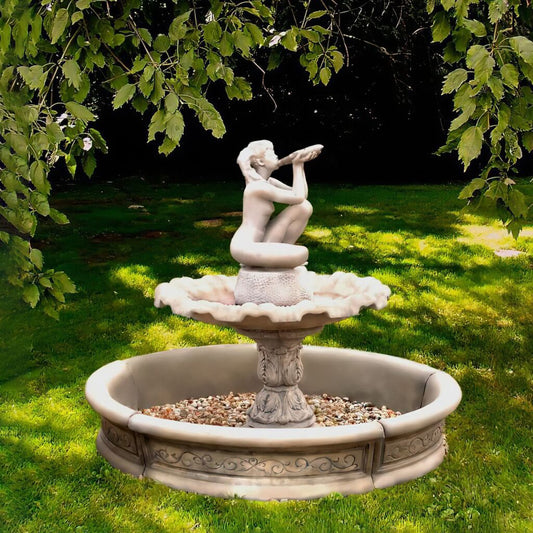  Kleiner Garten Springbrunnen Inklusive Becken Und Pumpe - Trinkendes Mädchen - Rosanna