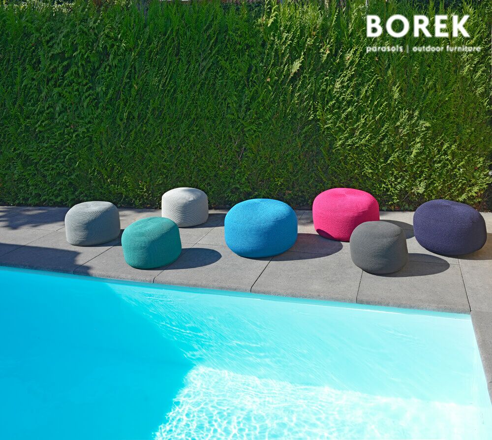  Kleiner Outdoor Sitzsack In Grau - Borek - Modern - Crochette Sitzkissen