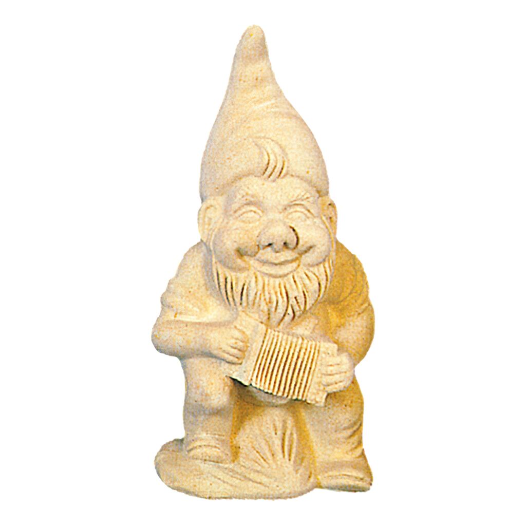  Kleiner Steinguss Gartenzwerg Mit Concertina - Kerdil