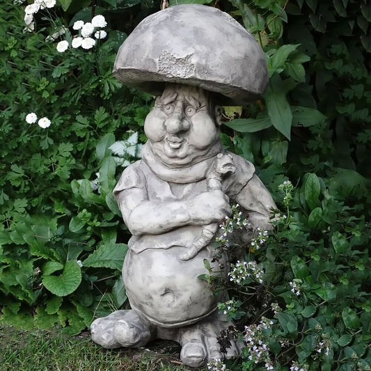  Kobold Dekofigur Für Den Garten Aus Steinguss Mit Pilzhut - Malio