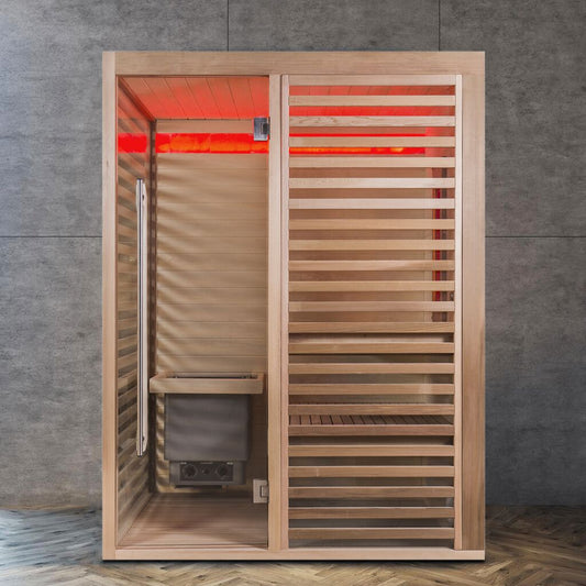  Kombination Aus Finnischer Sauna Und Infrarot Wärmetherapie Mit Platz Für 2 Personen - Anubia