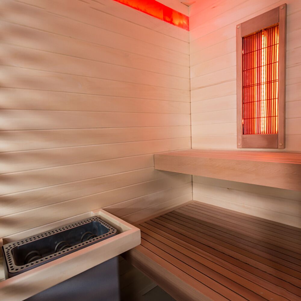  Kombination Aus Finnischer Sauna Und Infrarot Wärmetherapie Mit Platz Für 2 Personen - Anubia