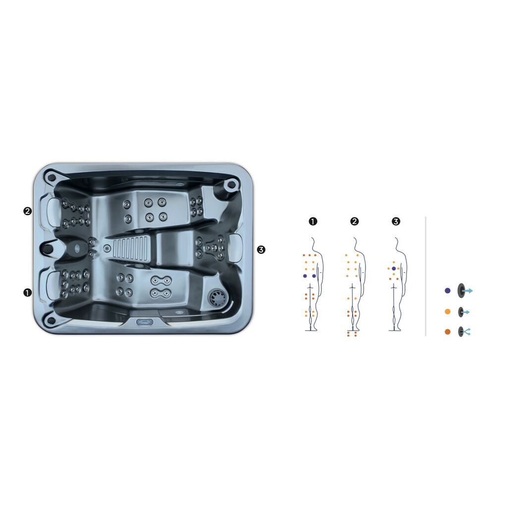  Komfortabler In & Outdoor Whirlpool Für Paare Aus Metall - Aziba