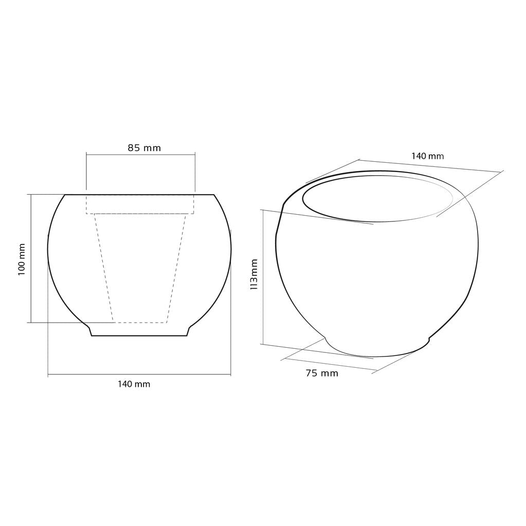  Kugel Pflanzgefäß Aus Beton Im Modernen Design - Kuloha