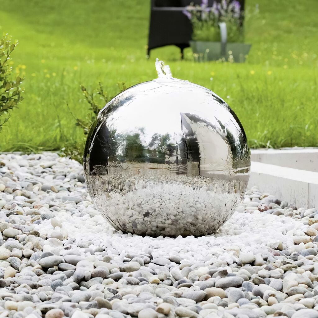 Kugelbrunnen Aus Edelstahl Mit LED - Devon