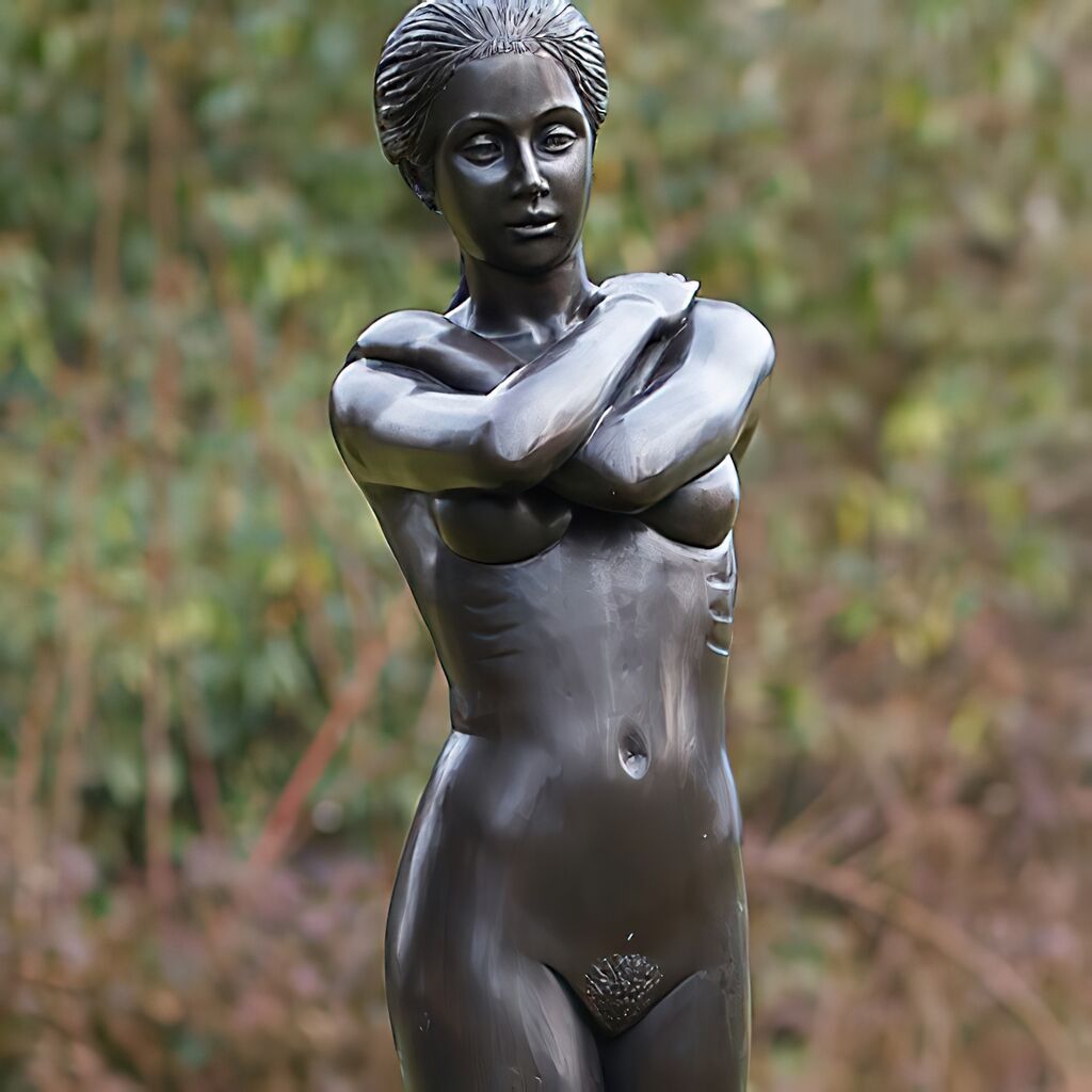  Kunstvolle Bronze Frauenskulptur - Agnete