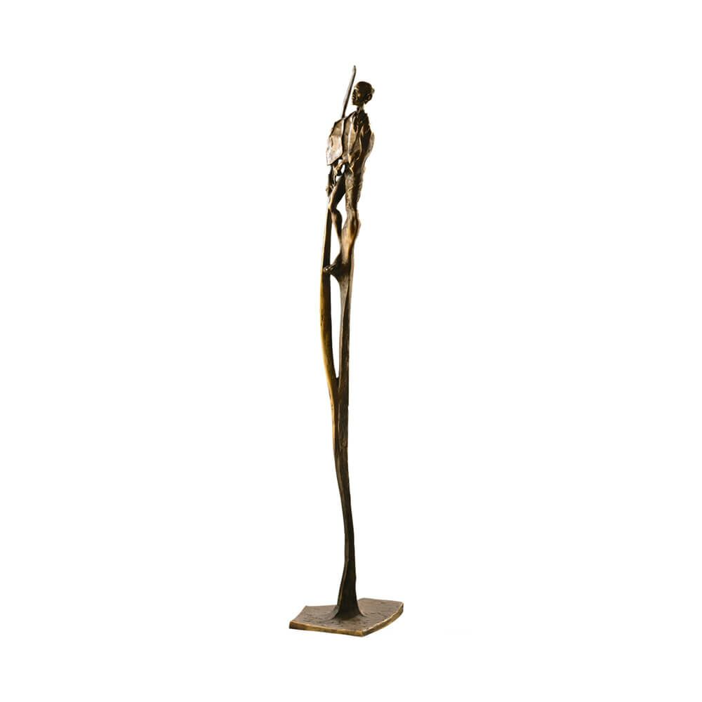  Kunstvolle Bronzestatue Mit Speer Vom Designer - Massai-Krieger