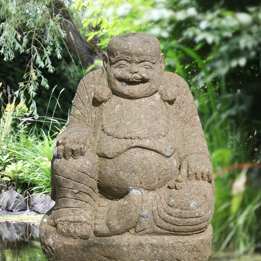  Lachender Buddha Kajjali Als Steinfigur Handbehauen