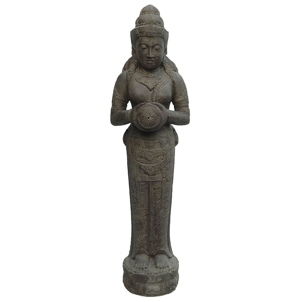  Lebensgroße Dewi Sri Wasserspiel Skulptur Aus Steinguss - Kloe