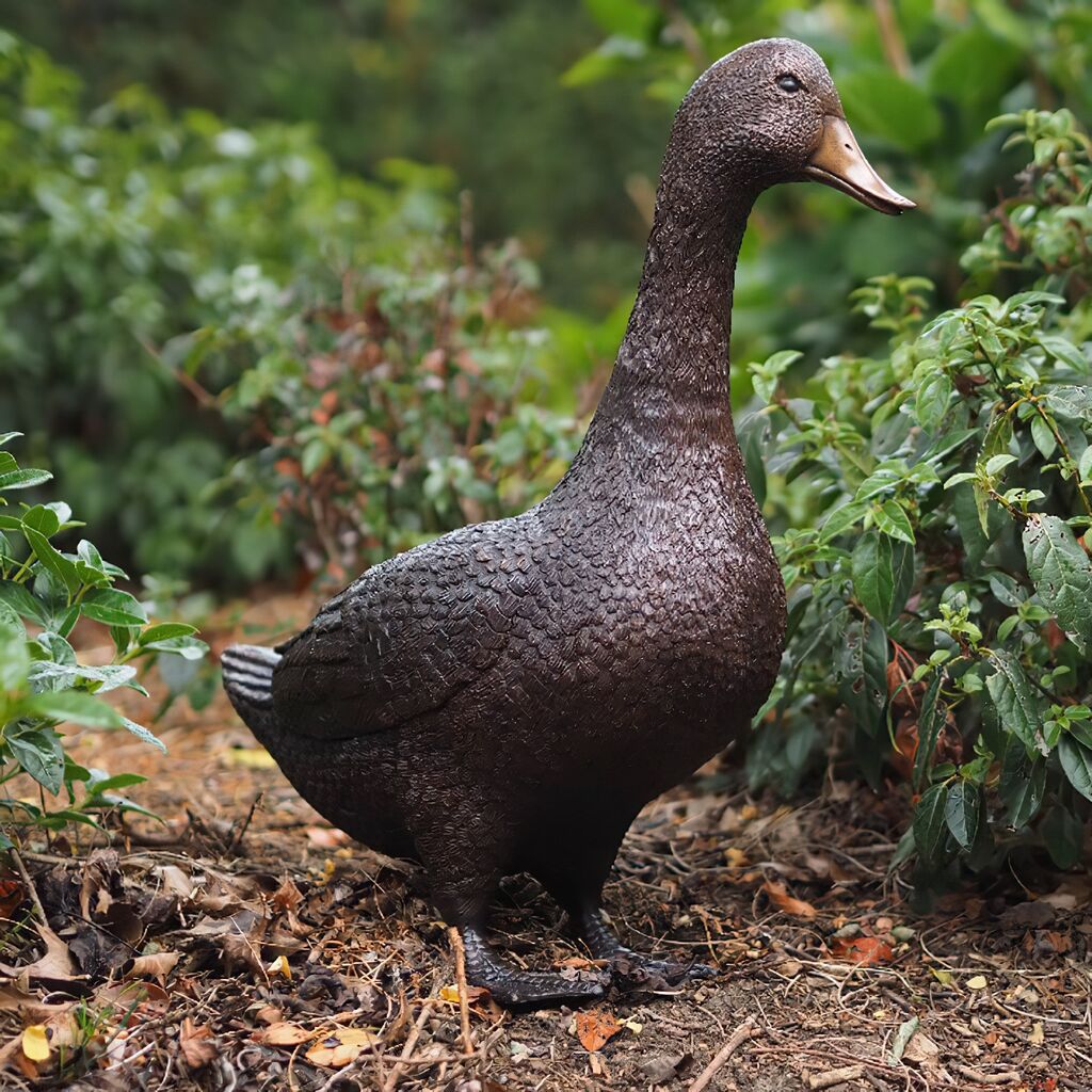  Lebensgroße Ente Aus Bronze Steht Im Garten - Ente Thea
