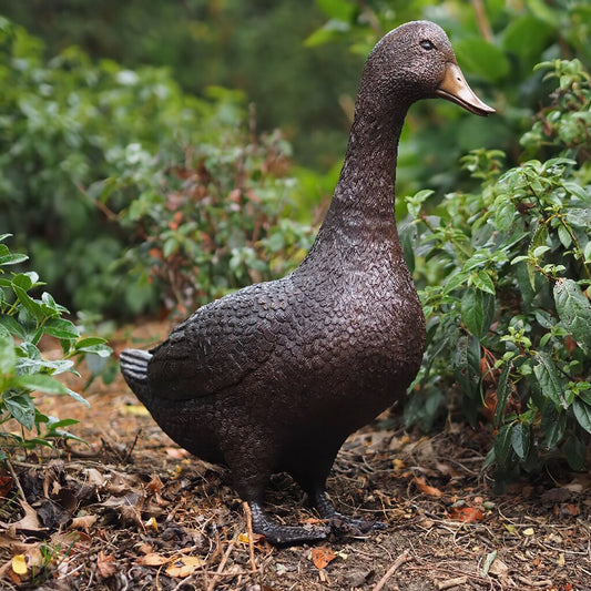  Lebensgroße Ente Aus Bronze Steht Im Garten - Ente Thea