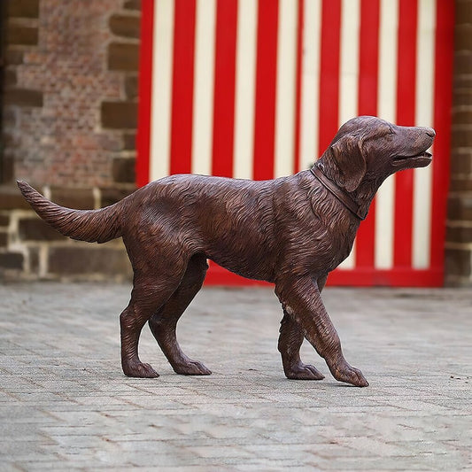  Lebensgroße Hundefigure Aus Bronze - Stehend - Labrador Pino