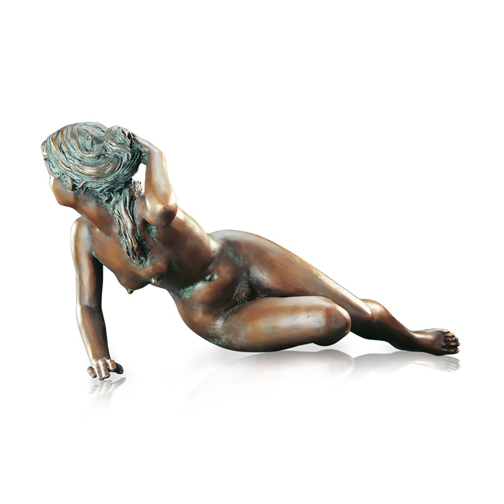  Liegende Aktskulptur Als Limitierte Bronzefrau - Sonnige Stunden