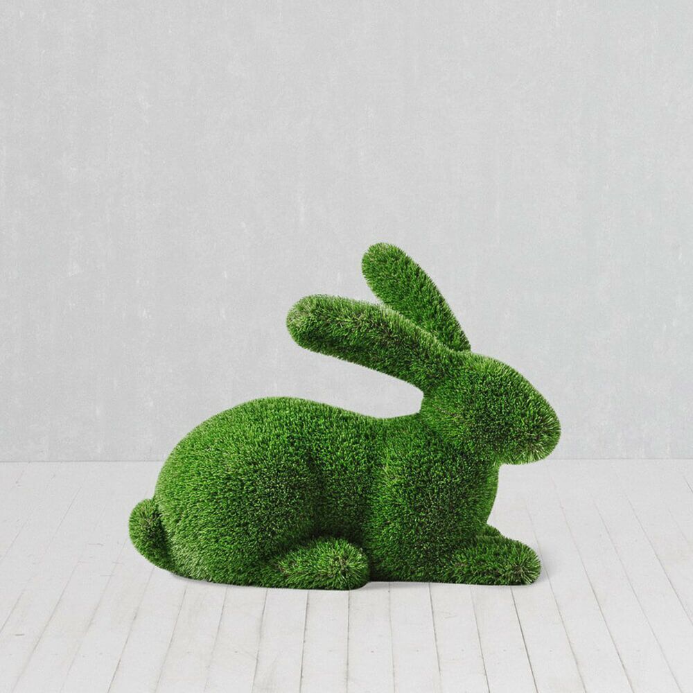  Liegender Hase Als Gartenfigur - Topiary - Kunststoff - Hilka