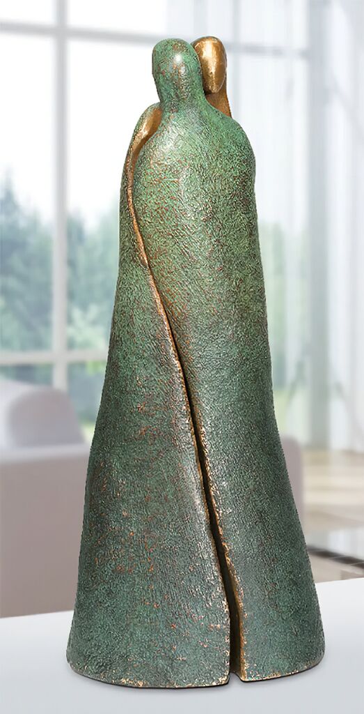  Limitierte 3-teilige Bronzefigur Vater, Mutter, Kind - Familie