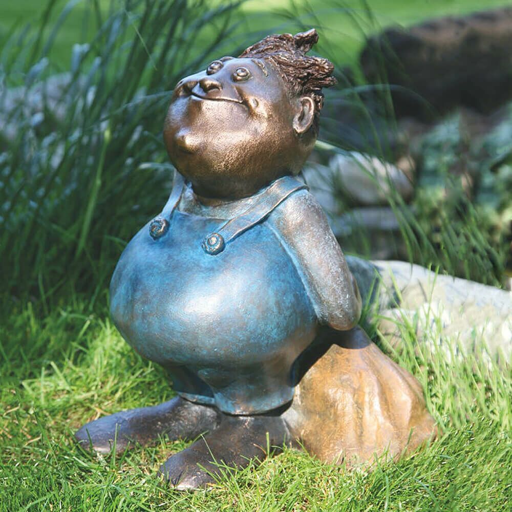  Limitierte Bronze Gartenfiguren - Gute Geister - Gartengeister