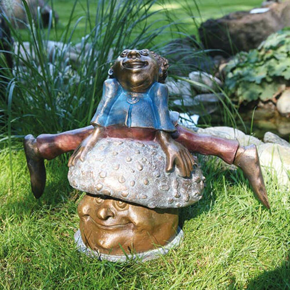  Limitierte Bronze Gartenfiguren - Gute Geister - Gartengeister