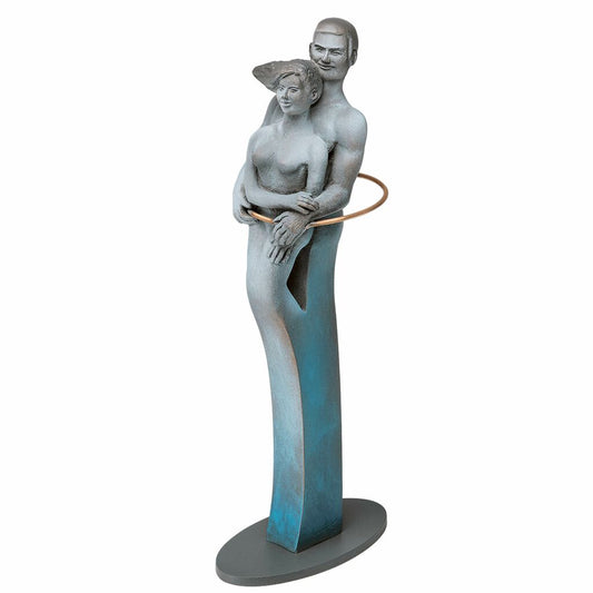  Limitierte Bronze Gartenskulptur - Mann Und Frau In Umarmung - Union