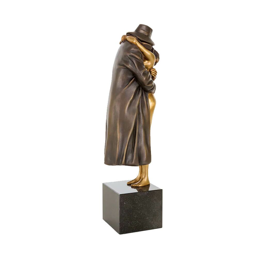  Limitierte Bronze Künstlerfigur Paar Mit Granitsockel - The Kiss