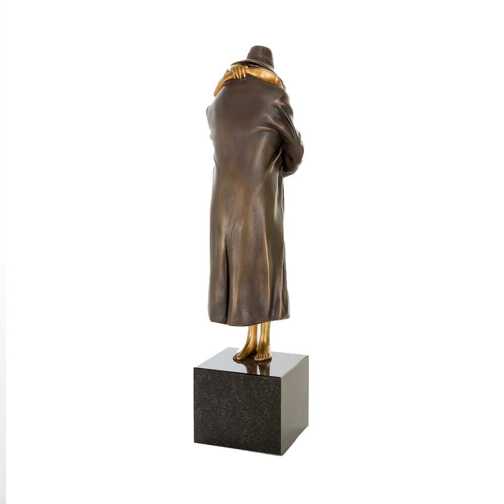  Limitierte Bronze Künstlerfigur Paar Mit Granitsockel - The Kiss