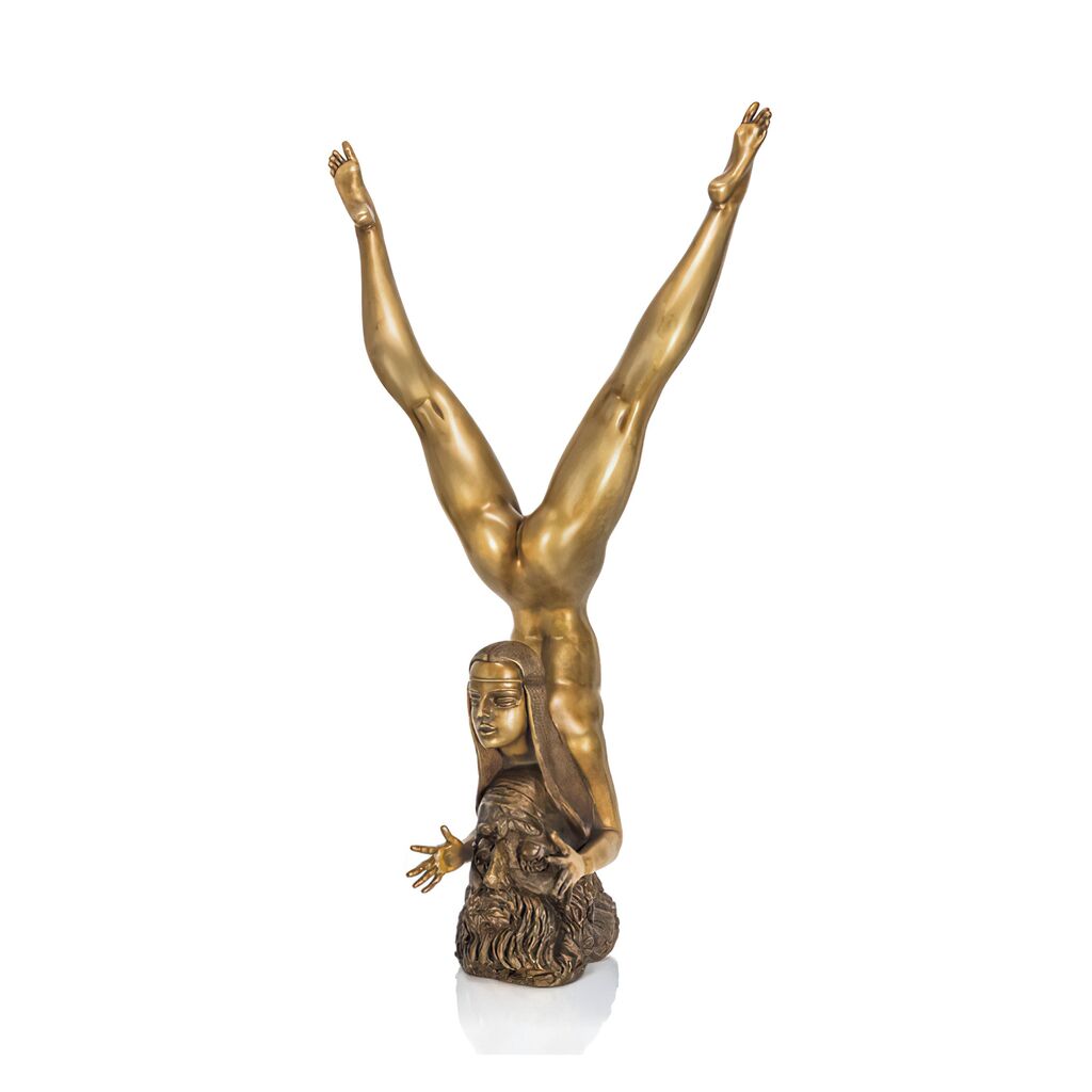  Limitierte Bronzeskulptur - Muse Lenkt Poeten - Poet & Muse