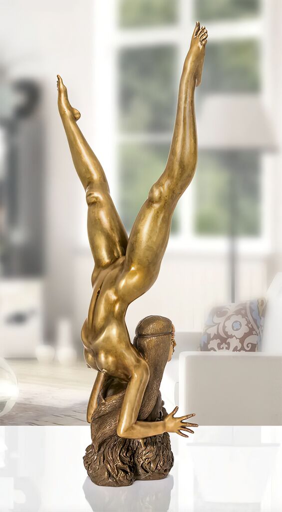  Limitierte Bronzeskulptur - Muse Lenkt Poeten - Poet & Muse