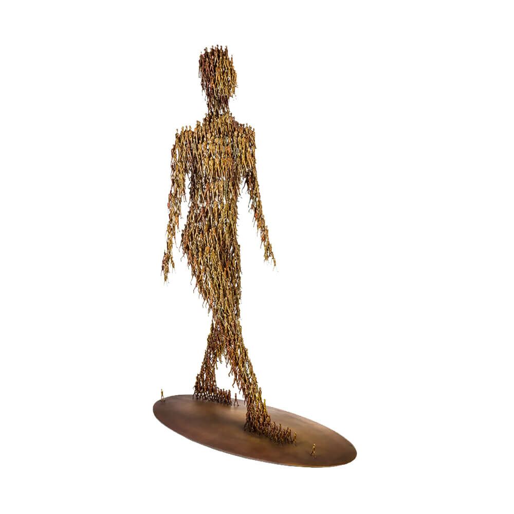  Limitierte Designerkollektion - Menschen Bronzeskulptur - Going