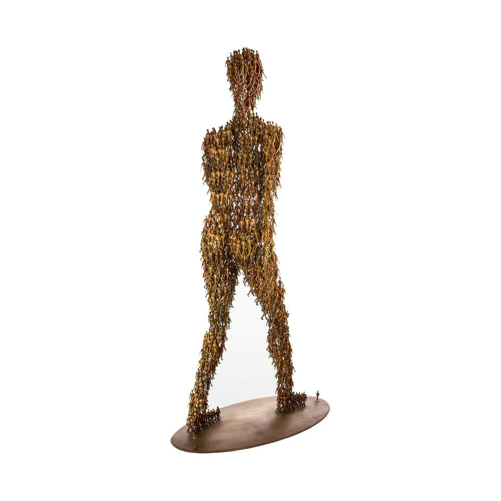  Limitierte Designerkollektion - Menschen Bronzeskulptur - Going
