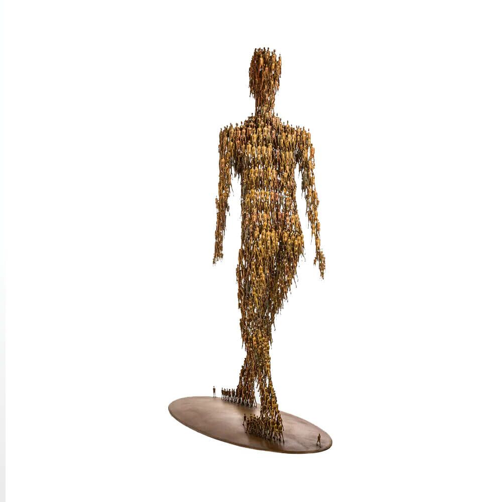  Limitierte Designerkollektion - Menschen Bronzeskulptur - Going