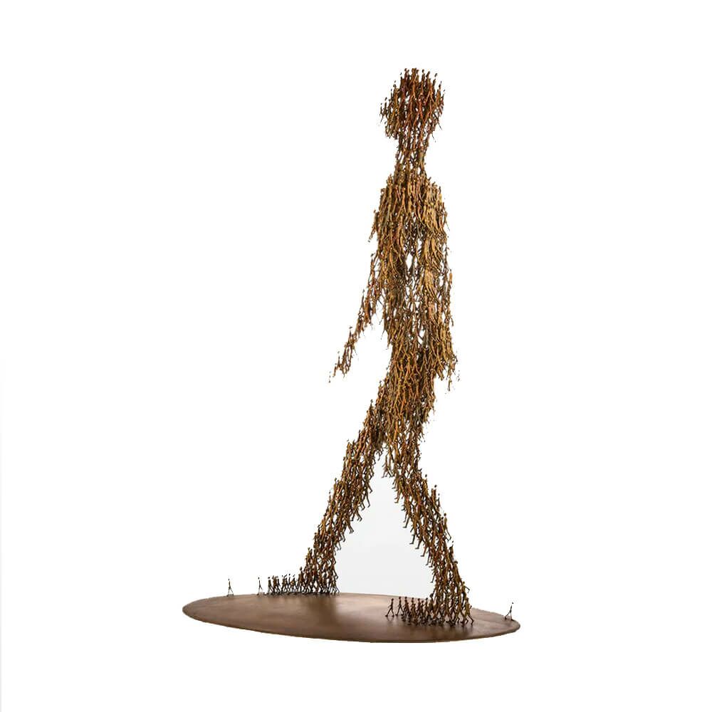  Limitierte Designerkollektion - Menschen Bronzeskulptur - Going