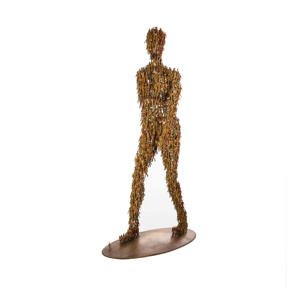  Limitierte Designerkollektion - Menschen Bronzeskulptur - Going